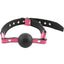 Rouge Leather Adjustable Ball Gag - Black/Pink