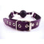 Rouge Leather Adjustable Ball Gag - Black/Purple