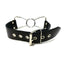Rouge Leather Adjustable Spider Gag - Black