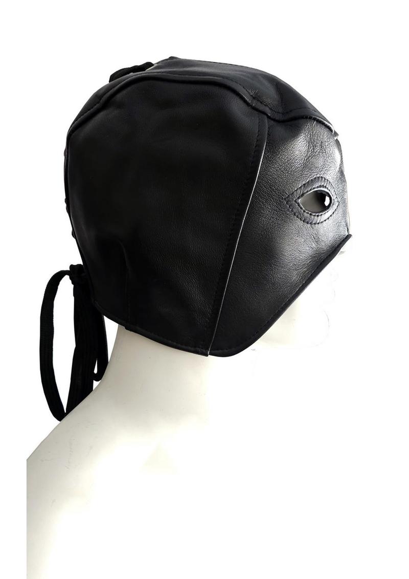 Rouge Leather Half Mask - Black