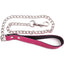 Rouge Leather Lead Chain - Metal/Pink