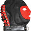 Rouge Leather Mask with D Ring and Lock Strap - Black/Red