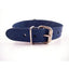 Rouge O Ring Studded Adjustable Leather Collar - Blue