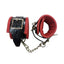 Rouge Padded Leather Adjustable Ankle Cuffs - Black/Multicolor/Red