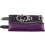 Rouge Padded Leather Adjustable Wrist Cuffs - Black/Purple