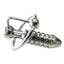 Rouge Stainless Steel Hollow Beaded Urethral Probe and Cock Ring - Metal