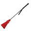 Rouge Tasselled Leather Riding Crop - Black/Red