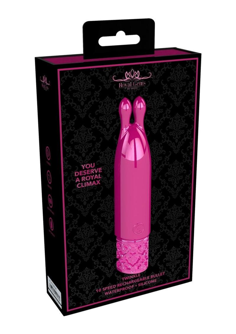 Royal Gems Twinkle Silicone Rechargeable Bullet