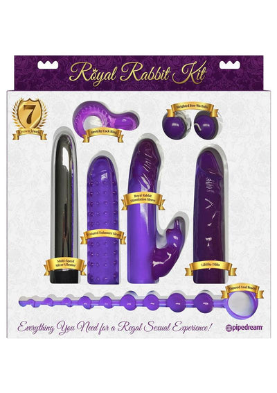 Royal Rabbit Vibrating - Purple - 7 Piece Kit