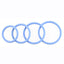 Rubber O-Ring Assorted Sizes - Blue/Periwinkle - 4 Pack