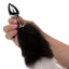 Running Wild Black and White Tail Faux Fur Tail and Metallic Anal Plug