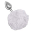 Running Wild Faux Fur Bunny Tail and Metallic Anal Plug - White