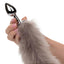 Running Wild Grey Tail Faux Fur Tail and Metallic Anal Plug