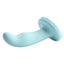 Ryplie Silicone Curved Dildo with Suction Cup - Blue - 6in
