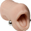 Sasha Grey Ultraskyn Deep Throat Sucker Vibrating Masturbator with Bullet - Mouth - Flesh/Vanilla