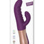 Sassy Bunny Dual Motor Rechargeable Silicone Thrusting Rabbit Vibrator - Purple/Purple Rain