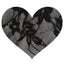 Satin and Lace Hearts Pasties - Black