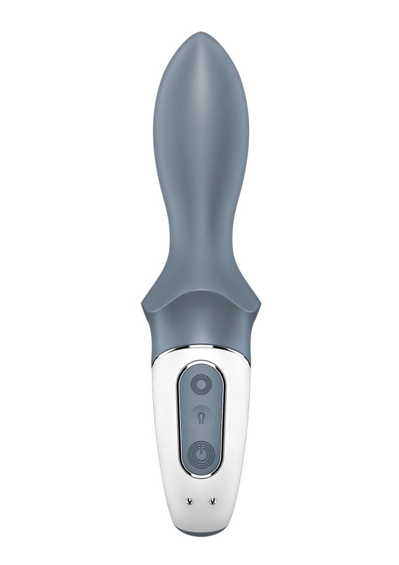 Satisfyer Air Pump Booty 1 Rechargeable Silicone Anal Vibrator - Gray/Grey/White