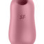 Satisfyer Cotton Candy Rechargeable Silicone Clitoral Stimulator - Light Red/Red