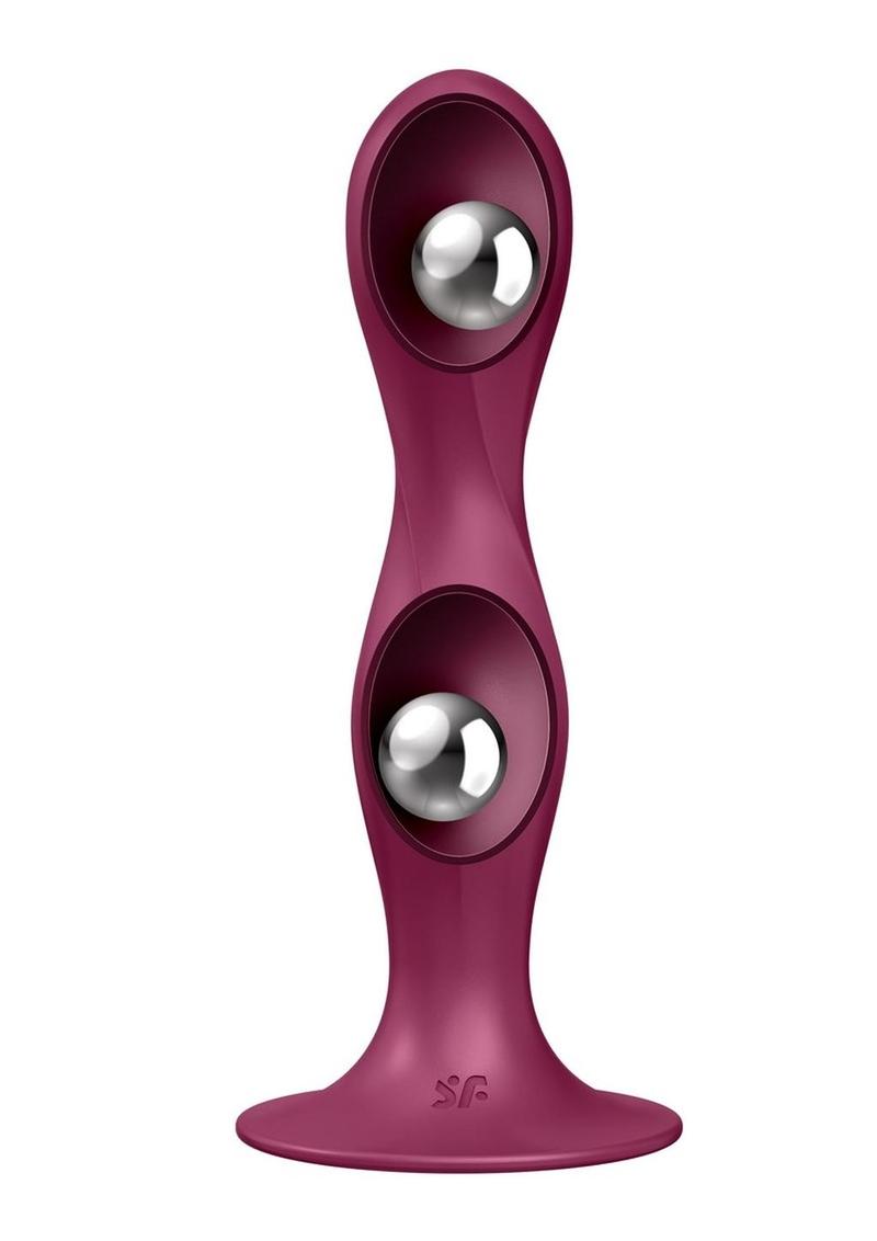 Satisfyer Double Ball-R Silicone Vibrating Balls - Red