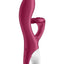 Satisfyer Embrace Me Silicone Rechargeable Vibrator with Clitoral Stimulation - Berry/Pink