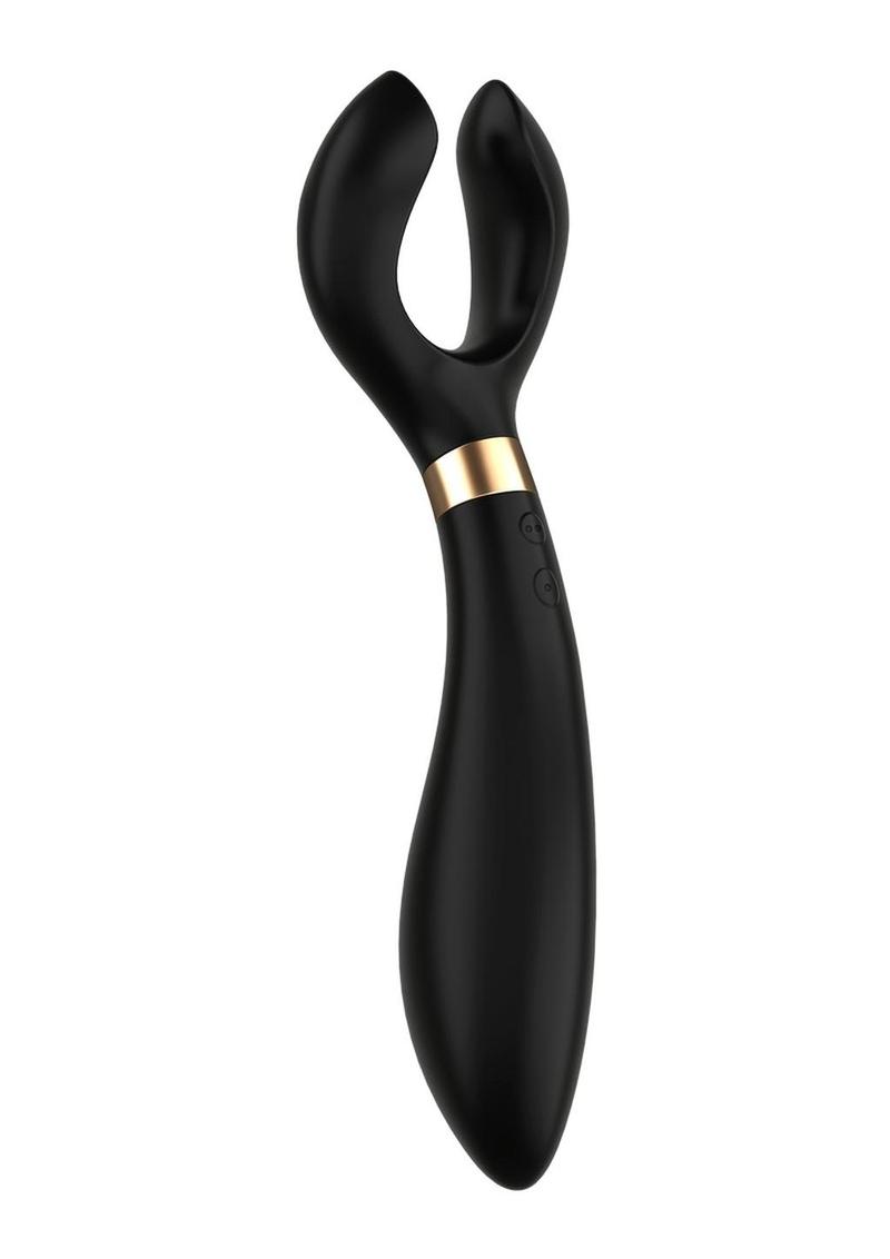 Satisfyer Endless Fun Silicone Magnetic USB Recharge Multifunctional Vibrator Waterproof - Black