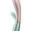 Satisfyer Hot Lover Rechargeable Silicone Warming Dual-Stim Vibrator - Green