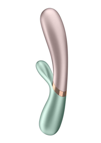 Satisfyer Hot Lover Rechargeable Silicone Warming Dual-Stim Vibrator - Green