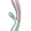 Satisfyer Hot Lover Rechargeable Silicone Warming Dual-Stim Vibrator - Green