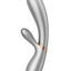 Satisfyer Hot Lover Rechargeable Silicone Warming Dual-Stim Vibrator - Silver
