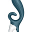 Satisfyer Hug Me Rechargeable Silicone Vibrator with Clitoral Stimulation - Grayblue