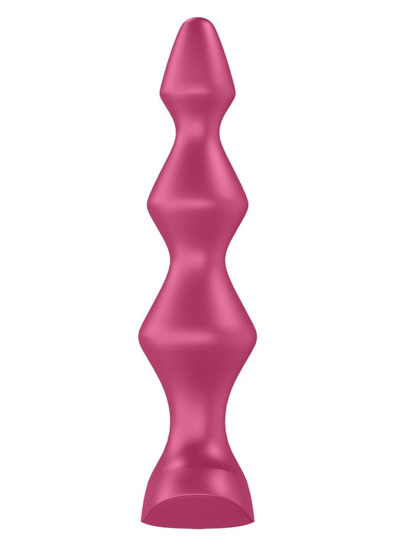 Satisfyer Lolli-Plug 1 Silicone Beaded Anal Plug - Fuchsia/Pink
