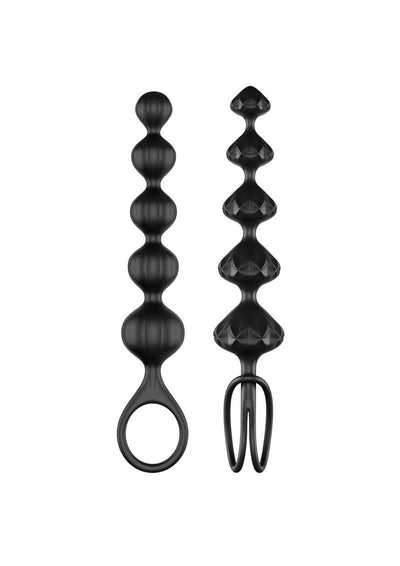 Satisfyer Love Beads Silicone Anal Beads Black (2 Each - Black - Per Set