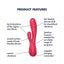 Satisfyer Mono Flex Rechargeable Silicone Rabbit Vibrator - Red