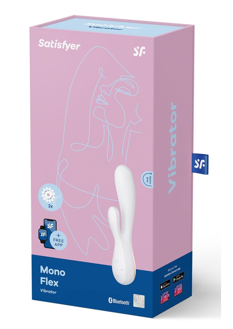 Satisfyer Mono Flex Rechargeable Silicone Rabbit Vibrator - White