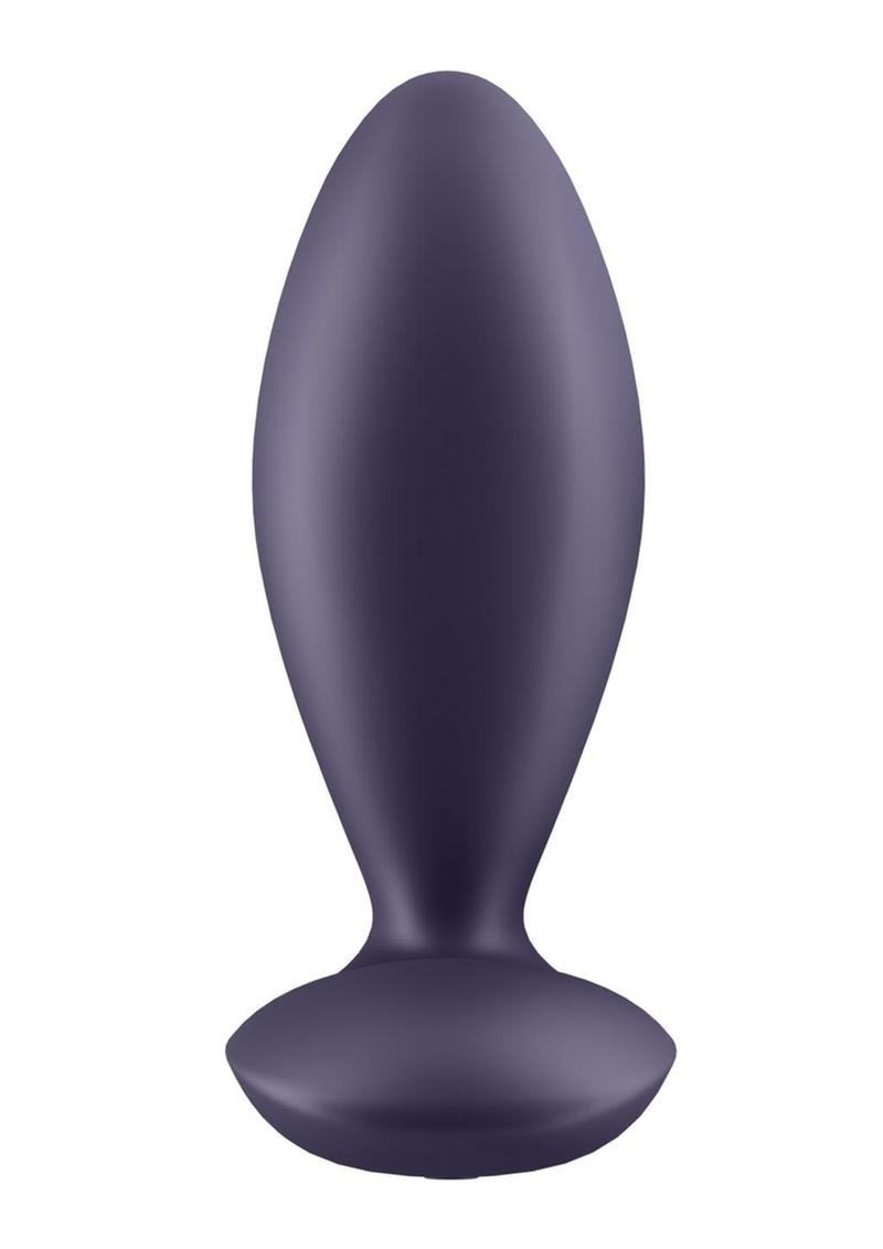 Satisfyer Power Plug Rechargeable Silicone Connect App Anal Plug - Black