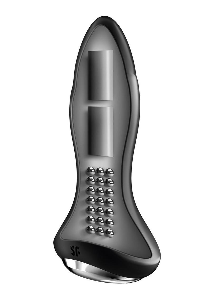 Satisfyer Rotator Plug 1+ Silicone Vibrating Anal Stimulator - Black