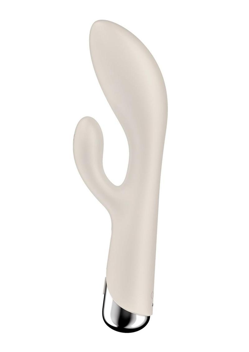 Satisfyer Spinning Rabbit 1 Rechargeable Silicone Rabbit Vibrator - Beige/Tan