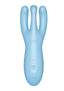 Satisfyer Threesome 4 Rechargeable Silicone Vibrator - Blue