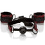 Scandal Breathable Ball Gag with Cuffs - Black/Red