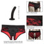 Scandal Crotchless Pegging Panty - Black - Large/XLarge - Set