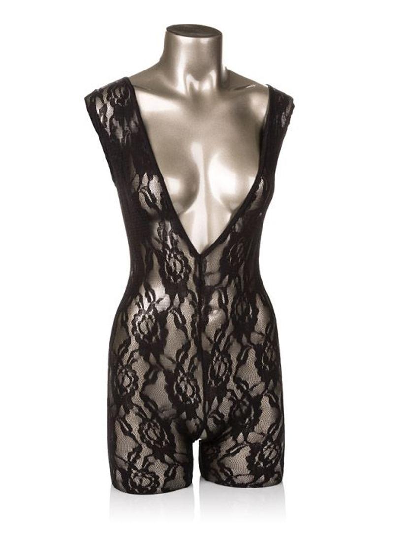 Scandal Lace Body Suit - Black