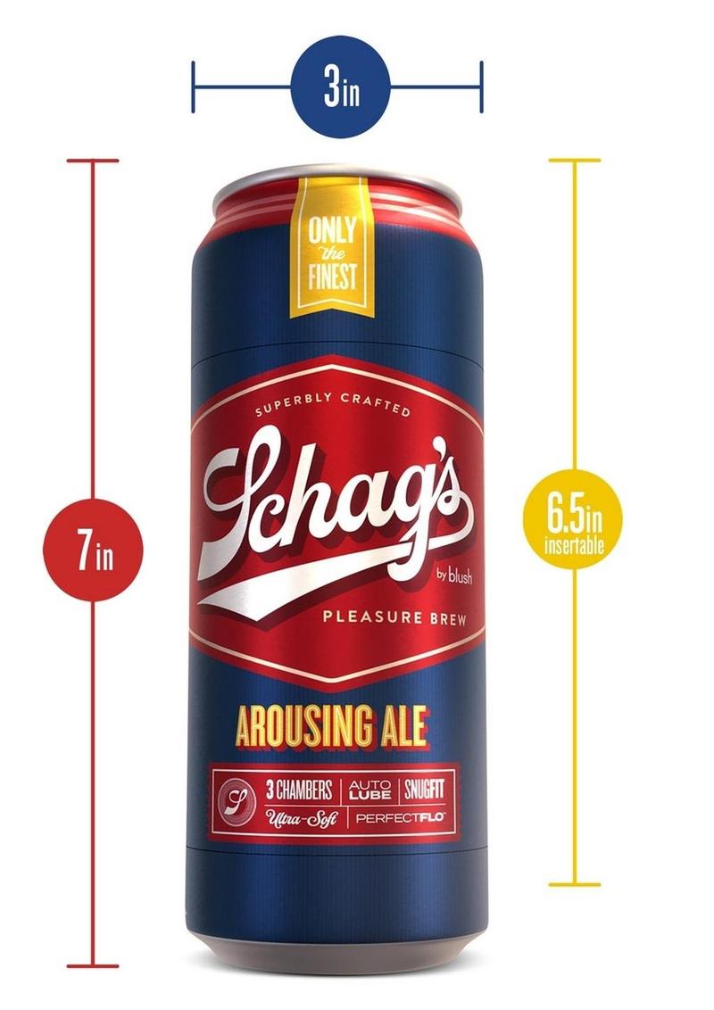 Schag's Arousing Ale Beer Can Stroker - Frosted - White