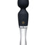 Secret Kisses Glass Black Magic Silicone Rechargeable Dual End Wand - Black/Clear