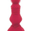 Secret Kisses Remote Control Rechargeable Silicone Vibrating Floret Buttplug - Red