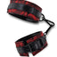 Secret Kisses Rosegasm Buckle Cuffs with Satin Blindfold - Black/Red