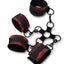 Secret Kisses Rosegasm Hogtie with Satin Blindfold - Black/Red - 5 Piece/Set