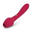 Secret Kisses Rosegasm Lingo Rechargeable Silicone Dual End Vibrator with Clitoral Stimulator - Red