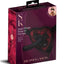 Secret Kisses Rosegasm Strap-On Harness with G-Spot Dildo and Blindfold - Black/Red