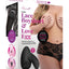 Secrets Floral Lace Boyshort and Love Egg Rechargeable Panty Vibe with Remote Control - Black - Plus Size/Queen